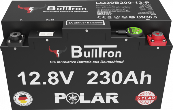 230Ah BullTron Polar LiFePO4 12.8V Akku mit Smart BMS, Bluetooth App und Heizung